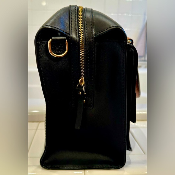 Kate Spade♠️! Kennedy/leather/black/tan/With a Bow - Picture 3 of 16